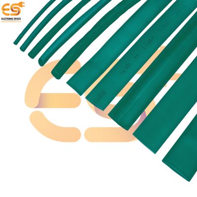 Combo of Green Heat Shrink Tubes | 1mm to 10mm | for Wire Insulation (1 mtr each)